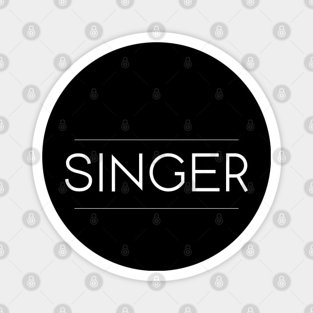 Singer Minimalist Design Magnet by Studio Red Koala